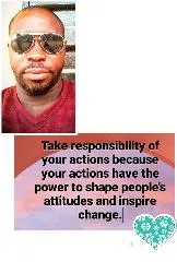 Man in Red Shirt with Motivational Quote