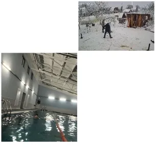 Snow Shoveling and Indoor Swimming
