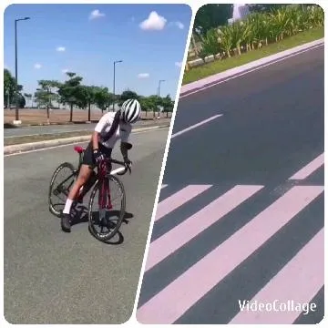 Cyclist Riding on Road