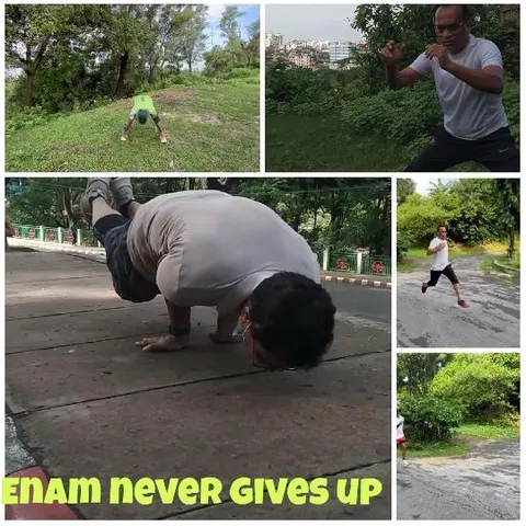 Outdoor Exercise Variety in Park