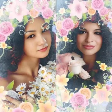 Women with Floral Bouquets