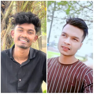 Two Men Posing Outdoors