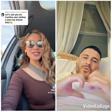 Smiling Woman in Car and Man in Bed