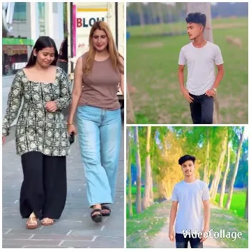 Women Walking and Men in Park