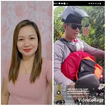 Smiling Woman and Motorcycle Rider