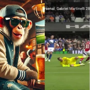 Animated Monkey and Soccer Scene