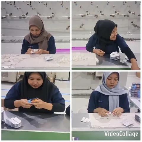 Women Packaging Items at Workstation