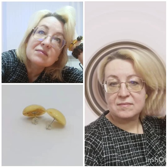 Blonde Woman and Yellow Earrings