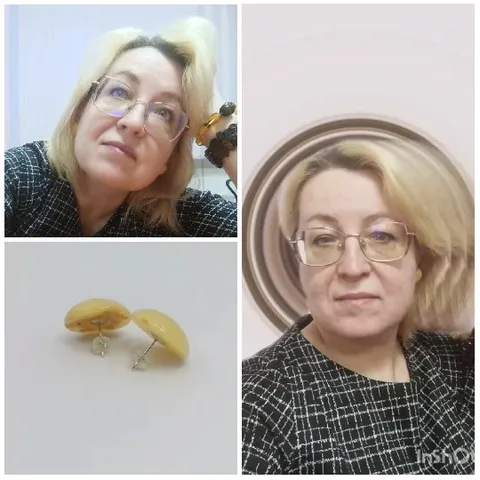 Blonde Woman and Yellow Earrings
