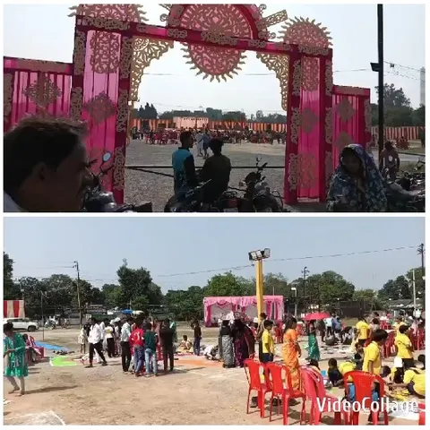 Vibrant Entrance Archway at Outdoor Event