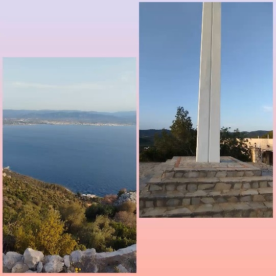Scenic Landscape and White Cross