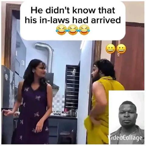 Kitchen Interaction with In-Law Surprise