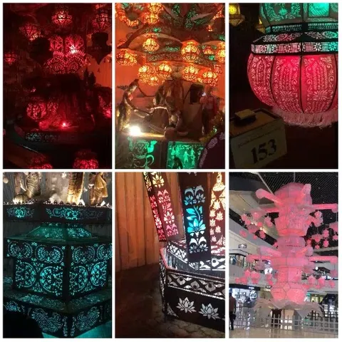 Decorative Lanterns in Colorful Display