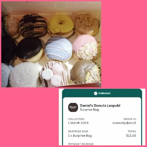 Assorted Donuts on Pink Background