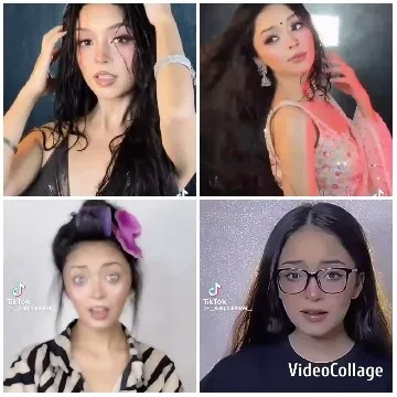 Woman Posing with Various Expressions