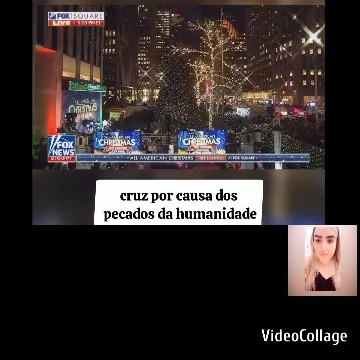 Bright Christmas Night City Scene