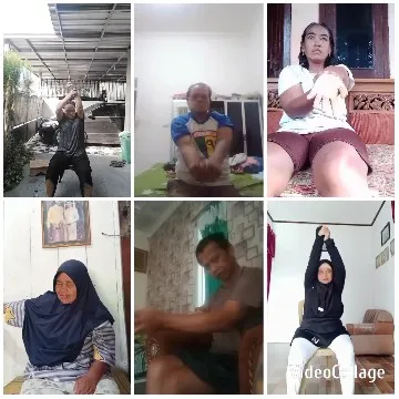 People Stretching Indoors in Casual Attire
