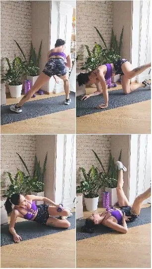Woman Exercising on Yoga Mat