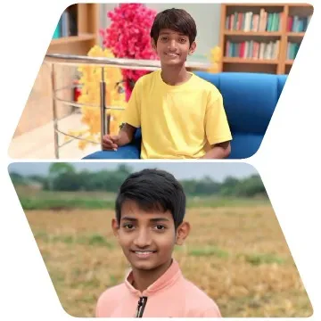 Boy Indoors and Outdoors in Two Settings