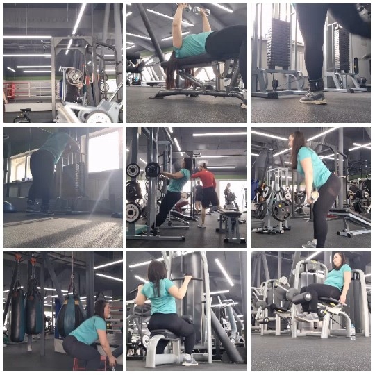 Woman Exercising in the Gym