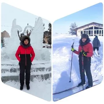Winter Fun by Ice Sculpture