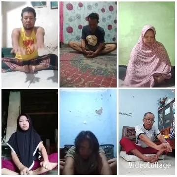 Individuals Practicing Indoor Exercises