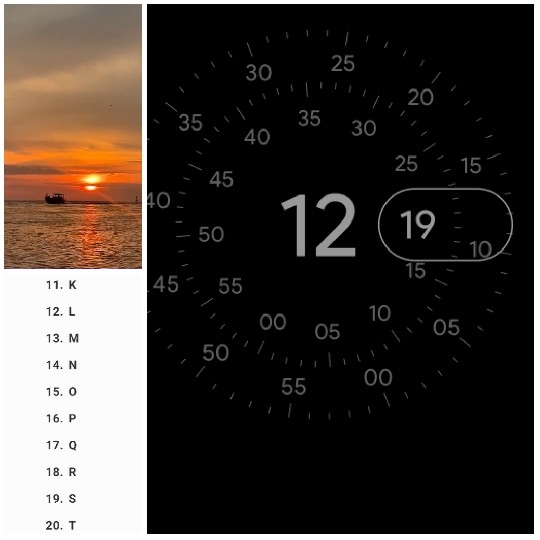 Sunset View and Clock Face