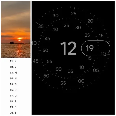 Sunset View and Clock Face
