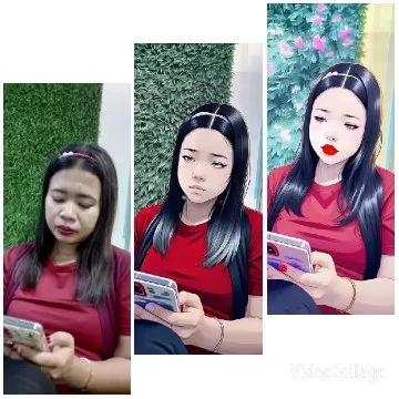 Stylized Panels of a Woman