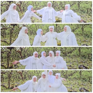 Women in White Outfits Outdoors