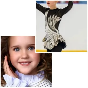 Figure Skater and Smiling Child