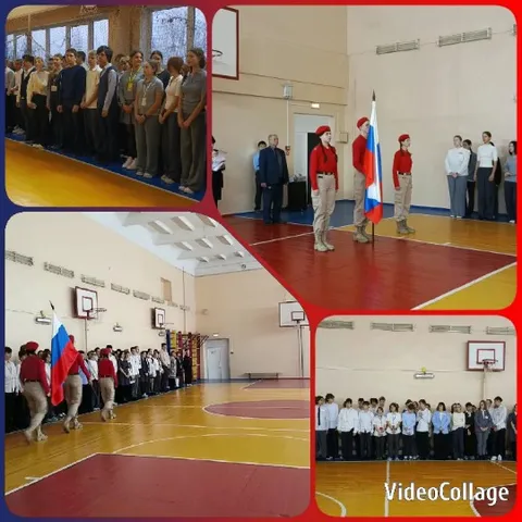 Gymnasium Event with Students Presenting
