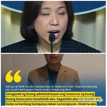 Person Speaks at Microphone