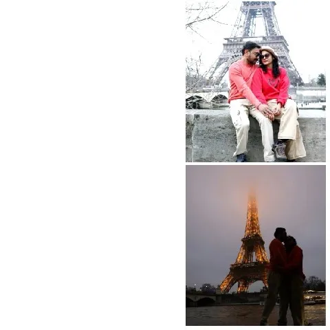 Couple at the Eiffel Tower