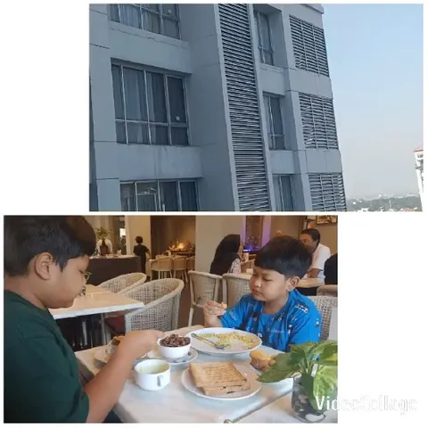 Building Exterior and Restaurant Scene