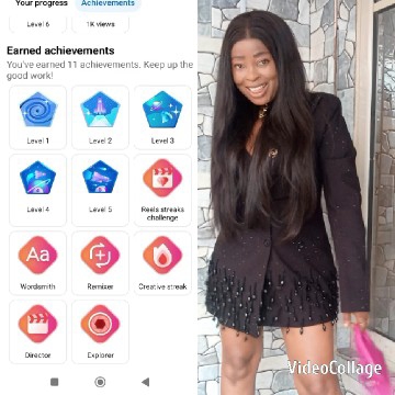 Achievement Badges and Smiling Person