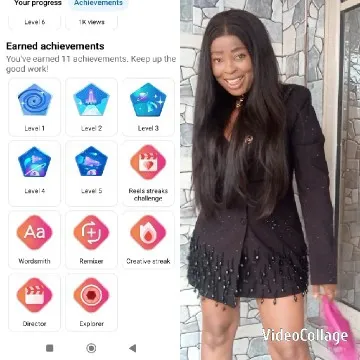 Achievement Badges and Smiling Person