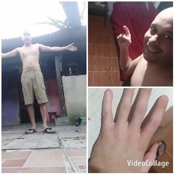 Shirtless Man with Outstretched Arms