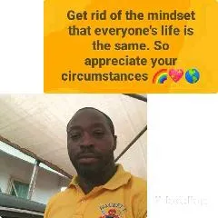 Man with Motivational Text Above