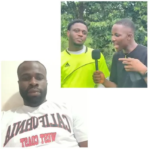 Interview Outdoors and Person by Wall