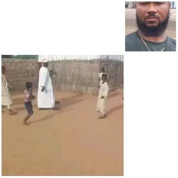 Group Walking on Dusty Ground