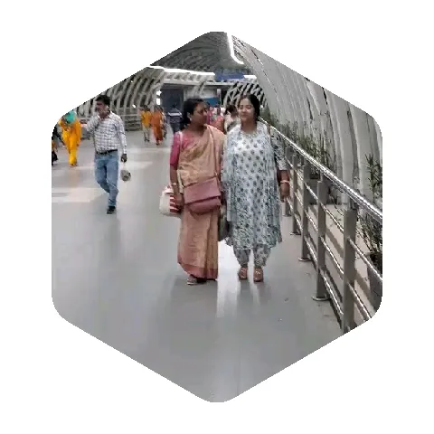 Traditional Attire in Walkway