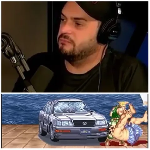 Podcast Host and Video Game Scene