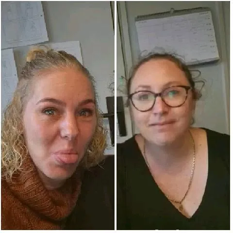 Two Women with Playful Expressions