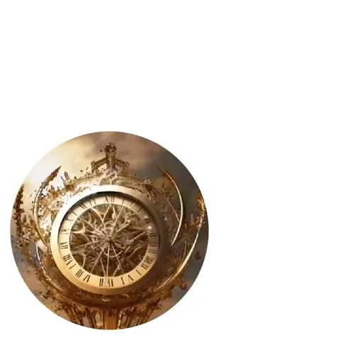 Ornate Clock Against Sky Backdrop