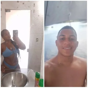 Woman Taking Selfie and Man Outdoors