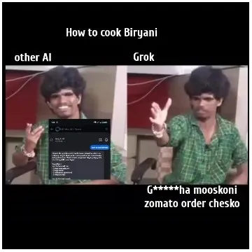 Meme About Cooking Biryani
