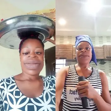Person Balancing Tray and Singing