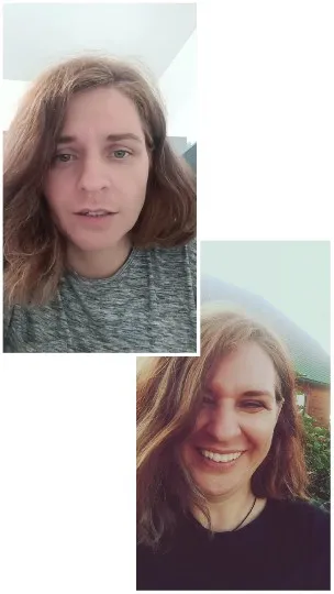 Person Posing with Long Hair