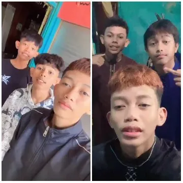 Boys Posing Cheerfully Indoors